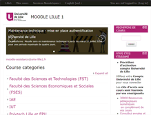 Tablet Screenshot of moodle.univ-lille1.fr