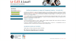 Desktop Screenshot of cles.univ-lille1.fr