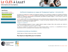 Tablet Screenshot of cles.univ-lille1.fr