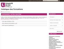 Tablet Screenshot of formations.univ-lille1.fr