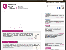 Tablet Screenshot of pass-pro.univ-lille1.fr